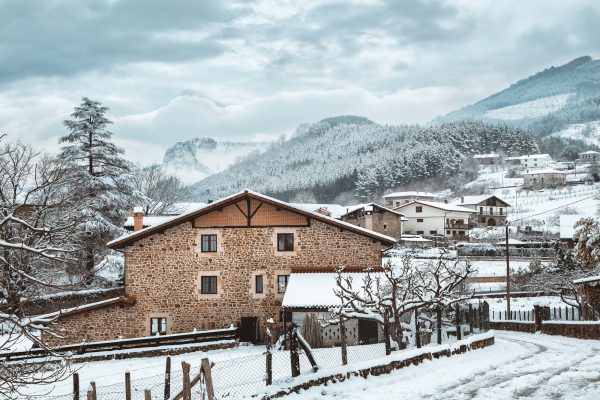 Orozko in a snowy day
